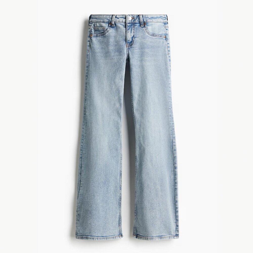DIVIDED H&M Light Wash Blue Denim Bootcut Flare Jeans Women's Size 0 Bottoms